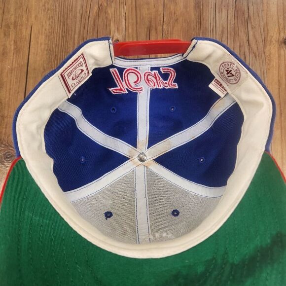 Philadelphia 76ers '47 Hardwood Classics Snapback Hat Cap Blue Red Script Retro - Picture 9 of 12